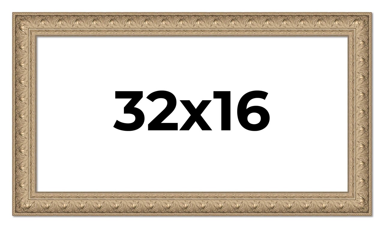 Panoramic Museum Silver Picture Frame - UV Acrylic, Foam Board Backing, Hanging Hardware